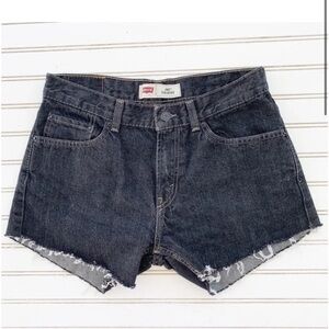 Levi's Black Jean Shorts Relaxed Fit